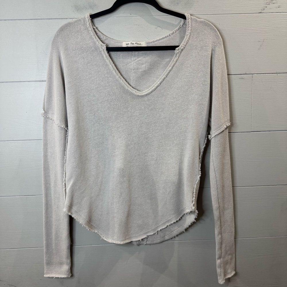 FREE PEOPLE WE THE FREE SWEATER WEATHER LONG SLEEVE COME AND GET IT TOP Sz S